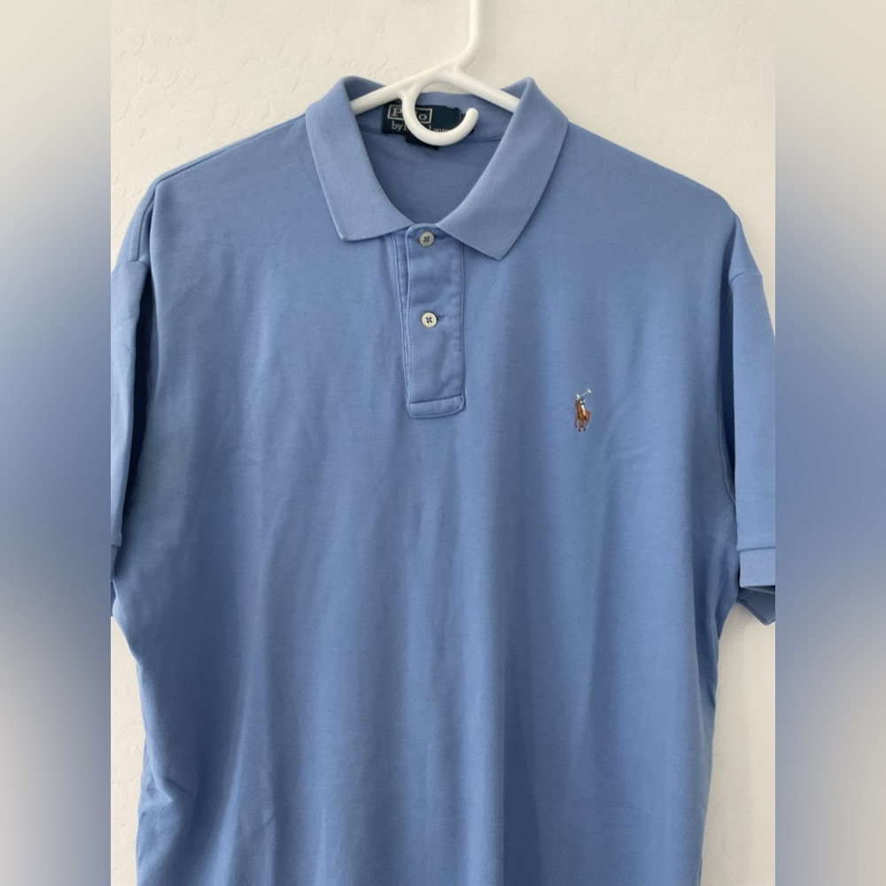 Polo by Ralph Lauren Men's Light Blue Polo Shirt